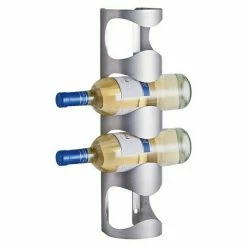 BAUHAUS Zeller Present Weinregal L X B X H: 11,5 X 9,8 X 45 Cm, Anzahl Flaschen: 4 Stk., Edelstahl