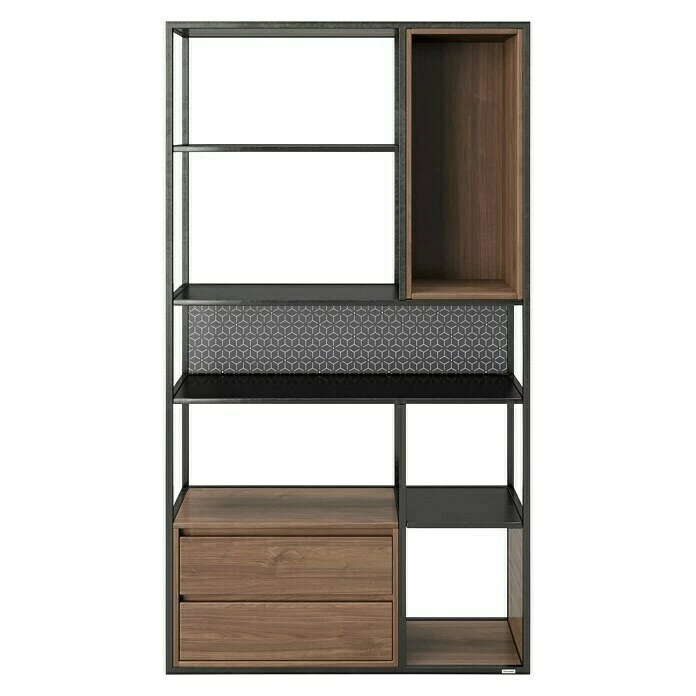 BAUHAUS Phönix Playboy Regal Brooke L X B X H: 35 X 100 X 179 Cm, Nussbaum 2 BAUHAUS Phönix Playboy Regal Brooke L X B X H: 35 X 100 X 179 Cm, Nussbaum – Bild 2