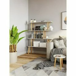 BAUHAUS Phönix Scandi Regal L X B X H: 35 X 115 X 150 Cm, Weiß, Traglast: 10 Kg/Boden -Regale Verkaufsladen 12 1046