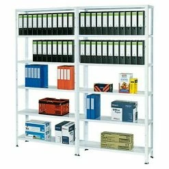 BAUHAUS Regalux Aktenregal Office 100 30 X 100 X 209 Cm, Traglast: 60 Kg/Boden, Weiß -Regale Verkaufsladen 12 105