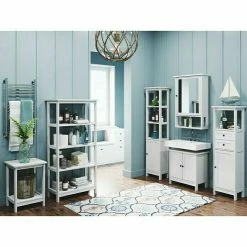 BAUHAUS Phönix Country Regal B X H: 40 X 134,8 Cm, Weiß -Regale Verkaufsladen 12 1061