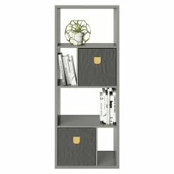 BAUHAUS Phönix Fortuna Raumteiler Mit Stauraumboxen L X B X H: 34 X 58 X 146,6 Cm, Graun, Anzahl Fächer: 6