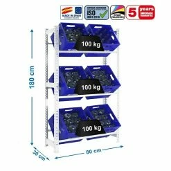 BAUHAUS Simonrack Simonbottle Metall-Getränkekistenregal Bottleclick L X B X H: 30 X 80 X 180 Cm, Traglast: 100 Kg/Boden, Anzahl Böden: 3, Weiß -Regale Verkaufsladen 12 118