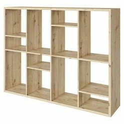 BAUHAUS Phönix Fortuna Raumteiler L X B X H: 34 X 112,5 X 146,6 Cm, Eiche, Anzahl Fächer: 12 -Regale Verkaufsladen 12 1186