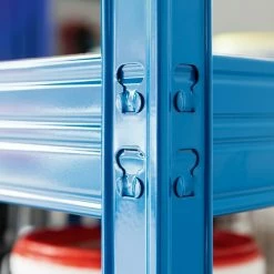 BAUHAUS Regalux Metall-Schwerlastregal XL L X B X H: 50 X 120 X 180 Cm, Traglast: 290 Kg/Boden, Anzahl Böden: 5 Stk., Stecken, Blau -Regale Verkaufsladen 12 13