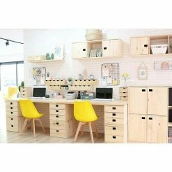 BAUHAUS Astigarraga Dinamic Schubladenturm 33 X 36,2 X 36,2 Cm, Anzahl Schubladen: 3, Kiefernholz, Natur -Regale Verkaufsladen 12 132