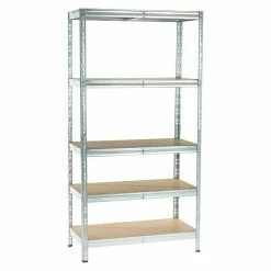 BAUHAUS Metall-Schwerlastregal L X B X H: 50 X 100 X 200 Cm, 300, Anzahl Böden: 5 Stk., Grau