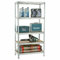 BAUHAUS Metall-Schwerlastregal L X B X H: 50 X 100 X 200 Cm, 300, Anzahl Böden: 5 Stk., Grau -Regale Verkaufsladen 12 143