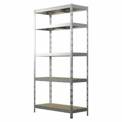 BAUHAUS Regalux Metall-Schwerlastregal L X B X H: 40 X 90 X 180 Cm, Traglast: 175 Kg/Boden, Anzahl Böden: 5 Stk., Stecken, Grau -Regale Verkaufsladen 12 2