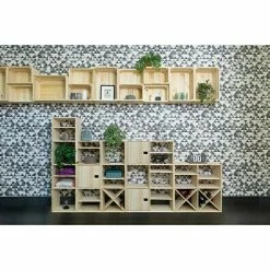 BAUHAUS Astigarraga Dinamic Weinregal L X B X H: 33 X 32,5 X 32,5 Cm, Holz -Regale Verkaufsladen 12 224