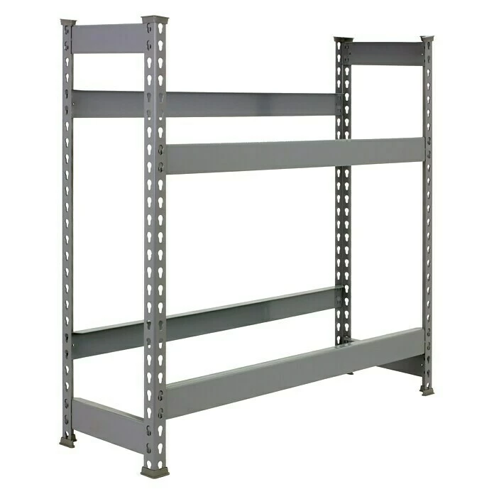 BAUHAUS Simonrack Simonbottle Metall-Getränkekistenregal Bottleclick L X B X H: 30 X 80 X 100 Cm, Traglast: 100 Kg/Boden, Anzahl Böden: 2, Grau 2 BAUHAUS Simonrack Simonbottle Metall-Getränkekistenregal Bottleclick L X B X H: 30 X 80 X 100 Cm, Traglast: 100 Kg/Boden, Anzahl Böden: 2, Grau – Bild 2