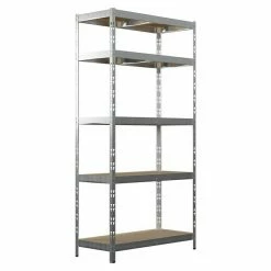 BAUHAUS Regalux Metall-Schwerlastregal L X B X H: 40 X 90 X 180 Cm, Traglast: 175 Kg/Boden, Anzahl Böden: 5 Stk., Stecken, Grau