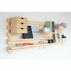 BAUHAUS Astigarraga Tetris Wandregal L X B X H: 40 X 17 X 9,5 Cm, Kiefernholz -Regale Verkaufsladen 12 269