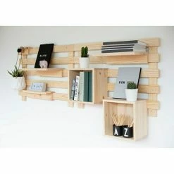 BAUHAUS Astigarraga Tetris Wandregal L X B X H: 40 X 17 X 9,5 Cm, Kiefernholz -Regale Verkaufsladen 12 271