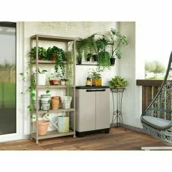 BAUHAUS Keter Kunststoffregal Planet L X B X H: 32 X 75 X 176 Cm, Traglast: 25 Kg/Boden, Anzahl Böden: 5 Stk., Stecken -Regale Verkaufsladen 12 282