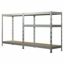 BAUHAUS Regalux Metall-Schwerlastregal L X B X H: 40 X 90 X 180 Cm, Traglast: 175 Kg/Boden, Anzahl Böden: 5 Stk., Stecken, Grau -Regale Verkaufsladen 12 3