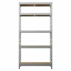 BAUHAUS Regalux Metall-Schwerlastregal L X B X H: 40 X 90 X 180 Cm, Traglast: 175 Kg/Boden, Anzahl Böden: 5 Stk., Stecken, Grau -Regale Verkaufsladen 12 4