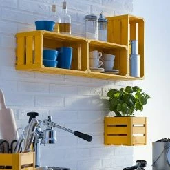 BAUHAUS HolzZollhaus Holzkiste A 1/2 35 X 35 X 32 Cm, Home Sweet Home, Gehobelt -Regale Verkaufsladen 12 446