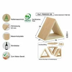 BAUHAUS Astigarraga Wandregal L X B X H: 25 X 36 X 36 Cm, Holz -Regale Verkaufsladen 12 625