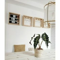 BAUHAUS Astigarraga Weinregal L X B X H: 12 X 40 X 40 Cm, Holz, Anzahl Flaschen: 3 -Regale Verkaufsladen 12 644