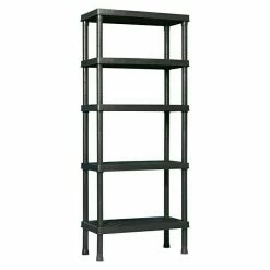 BAUHAUS Regalux Kunststoffregal 40 X 80 X 188 Cm, Traglast: 40 Kg/Boden