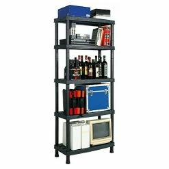 BAUHAUS Regalux Kunststoffregal 40 X 80 X 188 Cm, Traglast: 40 Kg/Boden -Regale Verkaufsladen 12 72