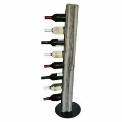 BAUHAUS Wood & Wishes Weinregal Premium Höhe: 113 Cm, Anzahl Flaschen: 8 Stk., Silbergrau -Regale Verkaufsladen 12 775