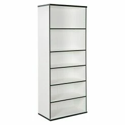 BAUHAUS Phönix Chicago Regal L X B X H: 40 X 80 X 196 Cm, Weiß/Schwarz, Traglast: 5 Kg/Boden