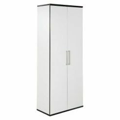 BAUHAUS Phönix Chicago Regal L X B X H: 40 X 80 X 196 Cm, Weiß/Schwarz, Traglast: 5 Kg/Boden -Regale Verkaufsladen 12 830