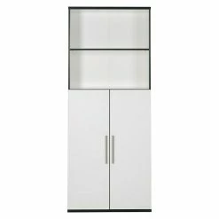 BAUHAUS Phönix Chicago Regal L X B X H: 40 X 80 X 196 Cm, Weiß/Schwarz, Traglast: 5 Kg/Boden -Regale Verkaufsladen 12 831