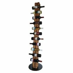 BAUHAUS Wood & Wishes Weinregal Premium Seitlich Höhe: 158 Cm, Anzahl Flaschen: 11 Stk., Holz, Nussbaum