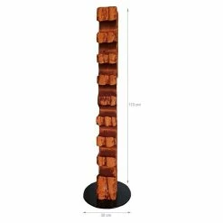 BAUHAUS Wood & Wishes Weinregal Premium Seitlich Höhe: 113 Cm, Anzahl Flaschen: 8 Stk., Holz, Mahagoni -Regale Verkaufsladen 12 876