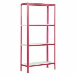 BAUHAUS Simonrack Homeclick Metallregal Mini L X B X H: 40 X 80 X 160 Cm, Traglast: 150 Kg/Boden, Anzahl Böden: 4 Stk., Rosa