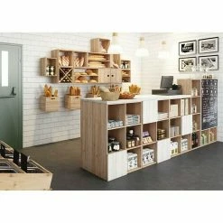 BAUHAUS Astigarraga Dinamic Holzregal L X B X H: 33 X 70,8 X 105,4 Cm, Holz -Regale Verkaufsladen 12 93