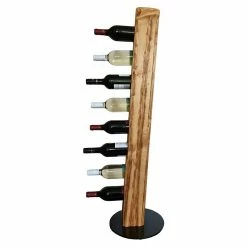 BAUHAUS Wood & Wishes Weinregal Premium Höhe: 113 Cm, Anzahl Flaschen: 8 Stk., Holz, Teak -Regale Verkaufsladen 12 952