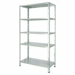 BAUHAUS Regalux Metallregal L X B X H: 45 X 100 X 188 Cm, Traglast: 65 Kg/Boden, Silber