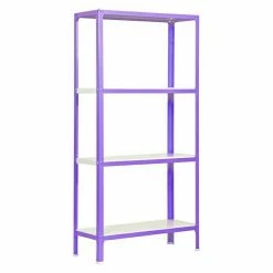 BAUHAUS Simonrack Homeclick Metallregal Mini L X B X H: 40 X 80 X 160 Cm, Traglast: 150 Kg/Boden, Anzahl Böden: 4 Stk., Lila